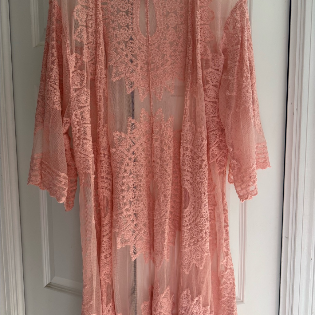 Rachel Zoe Blush Lace Kimono